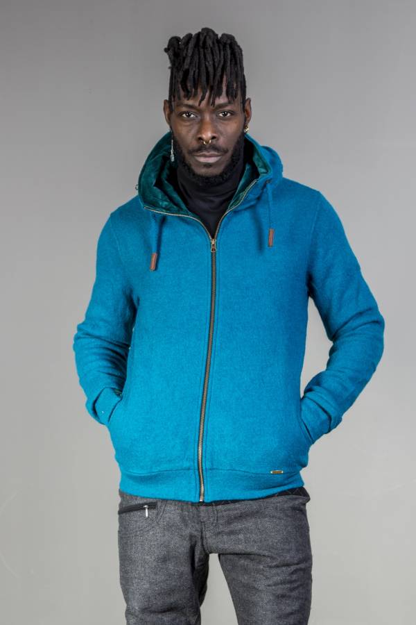 Merinojacke Jason mit Kapuze