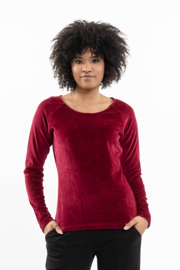Langarmshirt Pia aus Bio Samt