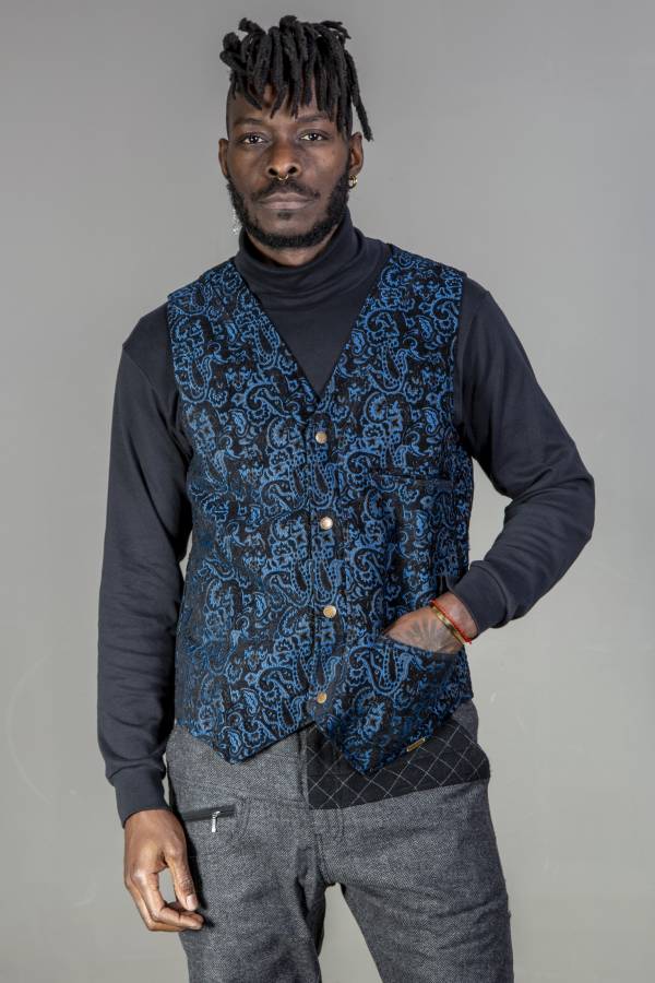 Weste Wolf aus Brokat