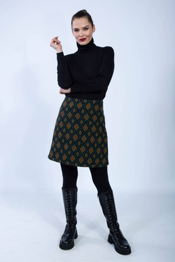 Raya skirt made from recycled wool jacquard