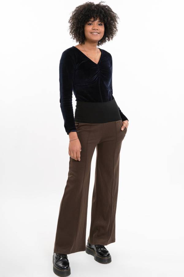 Pantaloni Hedda in interlock biologico GOTS