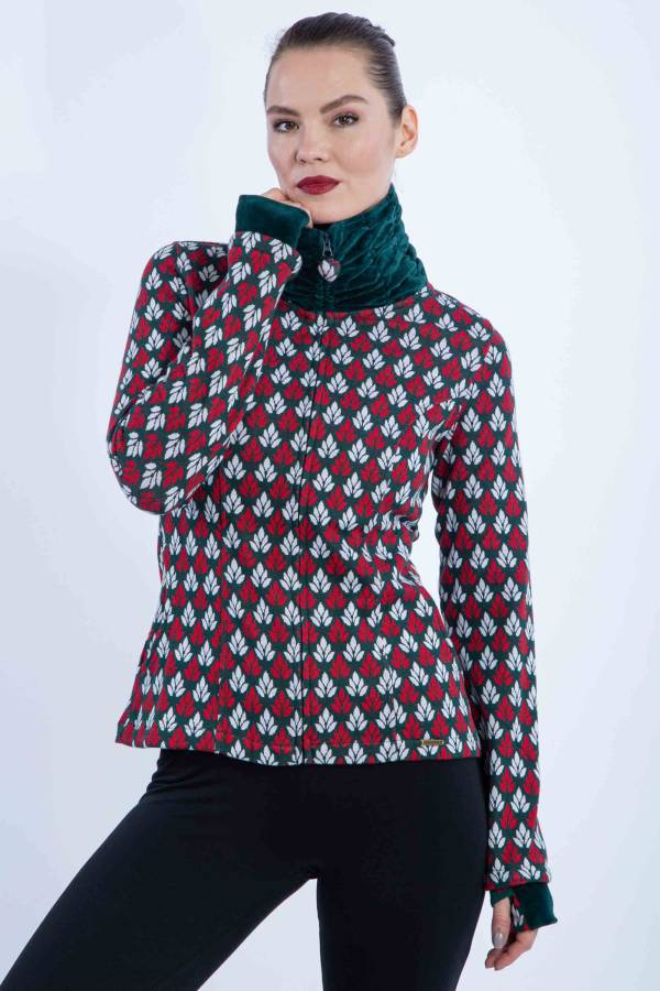 Jaqueline jacket in organic GOTS interlock jacquard