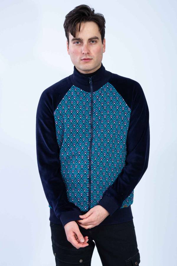 Giacca James in interlock jacquard organico GOTS