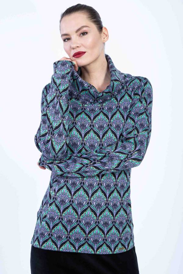 Peanut sweater in organic GOTS interlock jacquard
