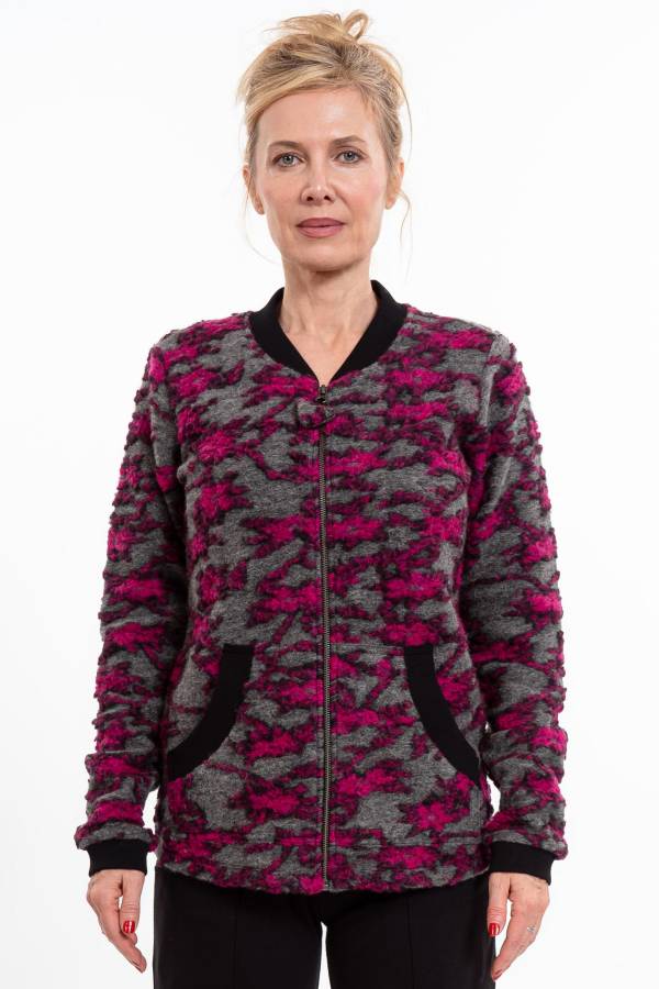 Jacke Jordan aus gemustertem Wollwalk