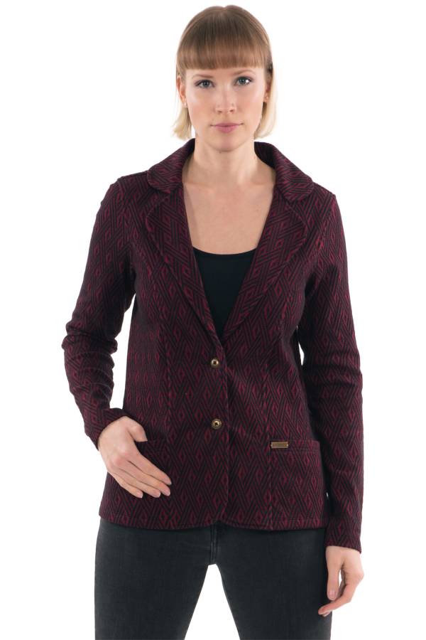 JACKET JULIA IN ORGANIC GOTS INTERLOCK JACQUARD