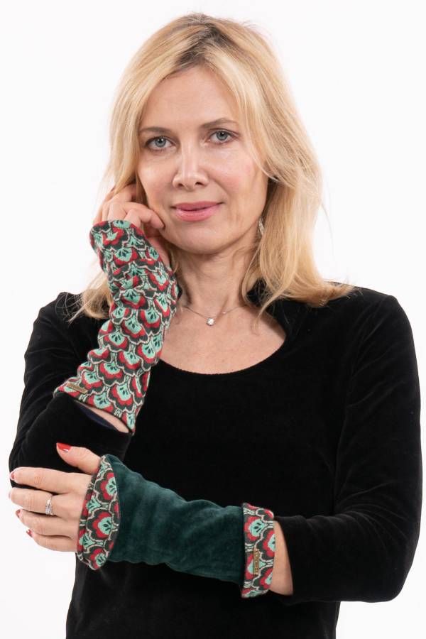 Stulpen aus Bio Interlock Jacquard wendbar