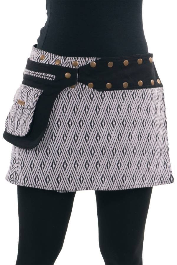 CLICK & GO REVERSIBLE SKIRT RICA IN BIO GOTS INTERLOCK JACQUARD