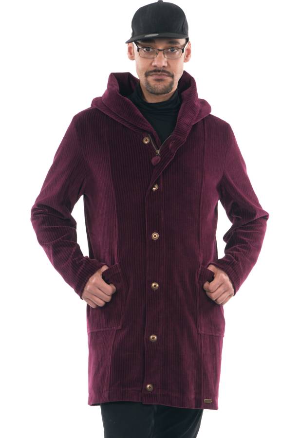 Cappotto corto Meddia in velluto a coste biologico