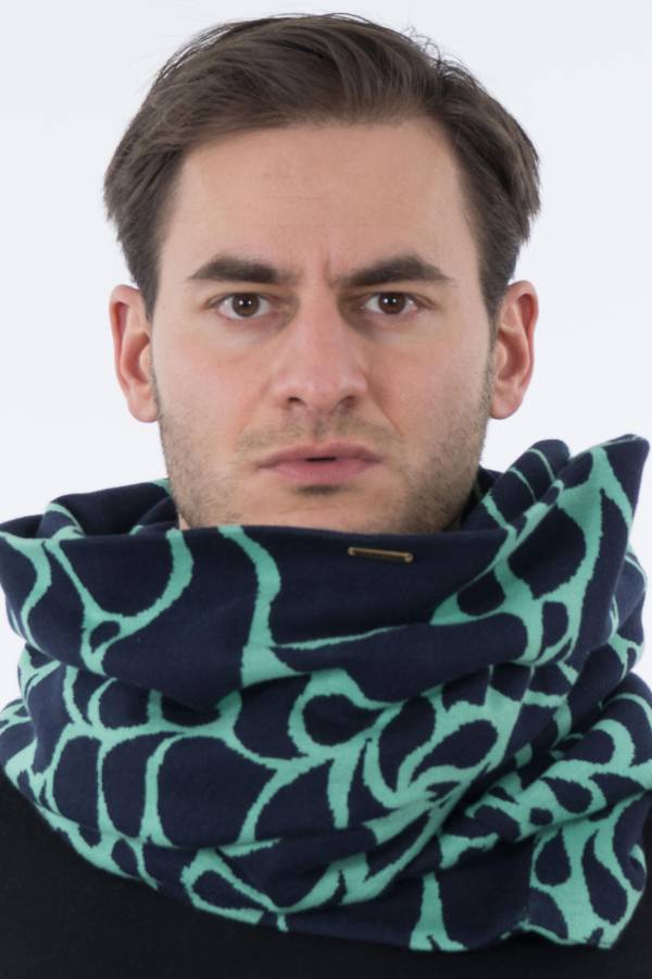 LOOP SCARF INTERLOCK JAQUARD AND VELVET