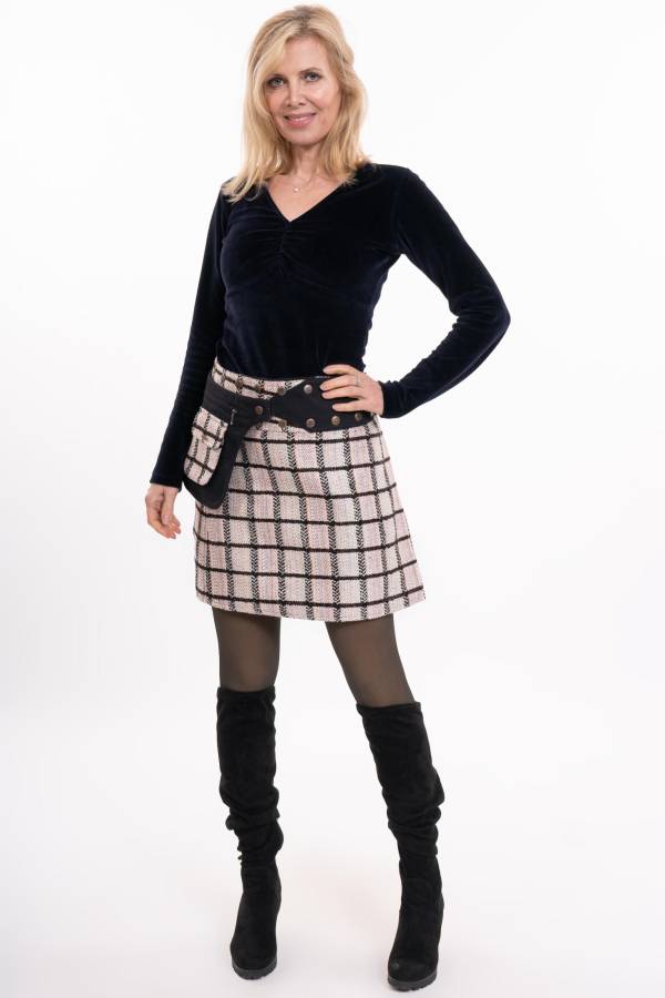 Click and Go Wendbarer Rock Rica aus recyceltem Wolljacquard