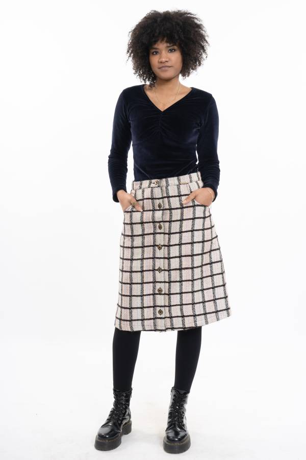 Rock Romie aus recyceltem Wolljacquard