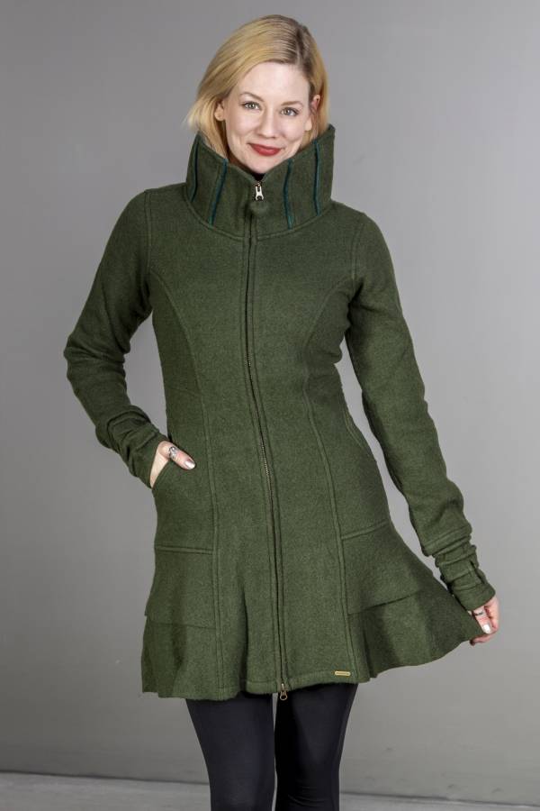 Malou merino coat with king collar