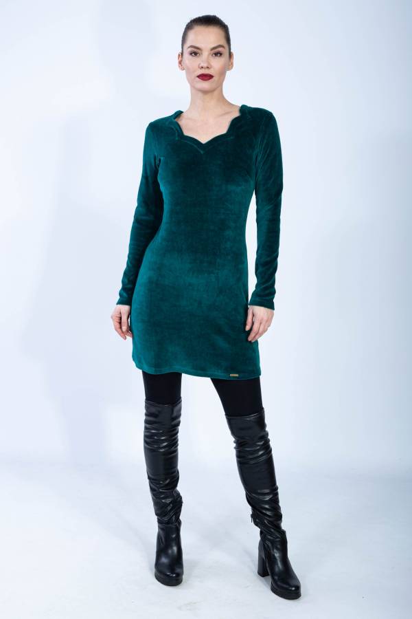 Abito Klara in velluto biologico GOTS