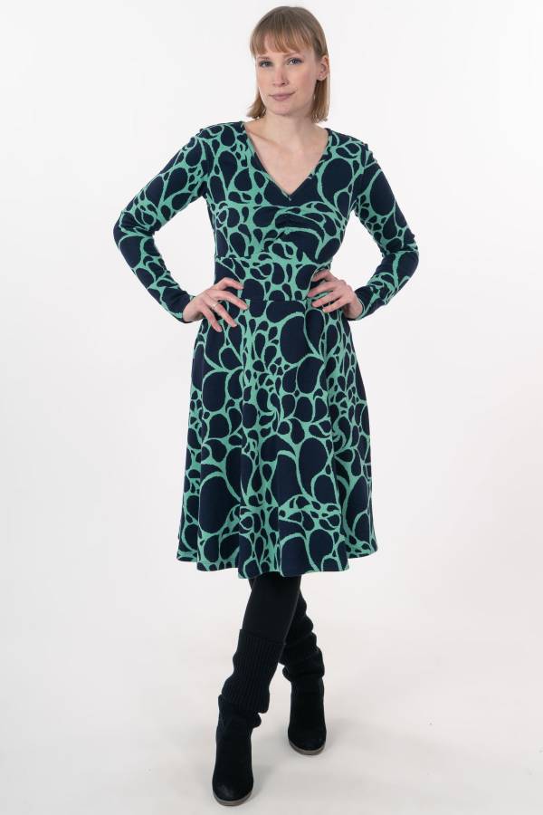 DRESS DORSA FROM BIO GOTS INTERLOCK JAQUARD