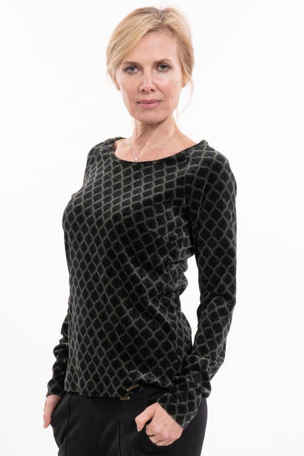 Langarmshirt Pia aus Bio Samt