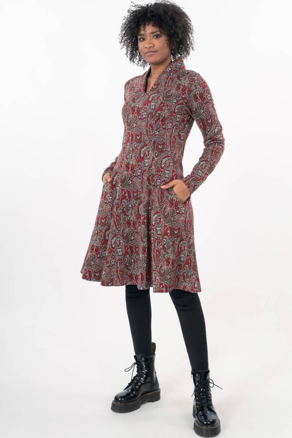 DRESS DARIA FROM BIO GOTS INTERLOCK JAQUARD