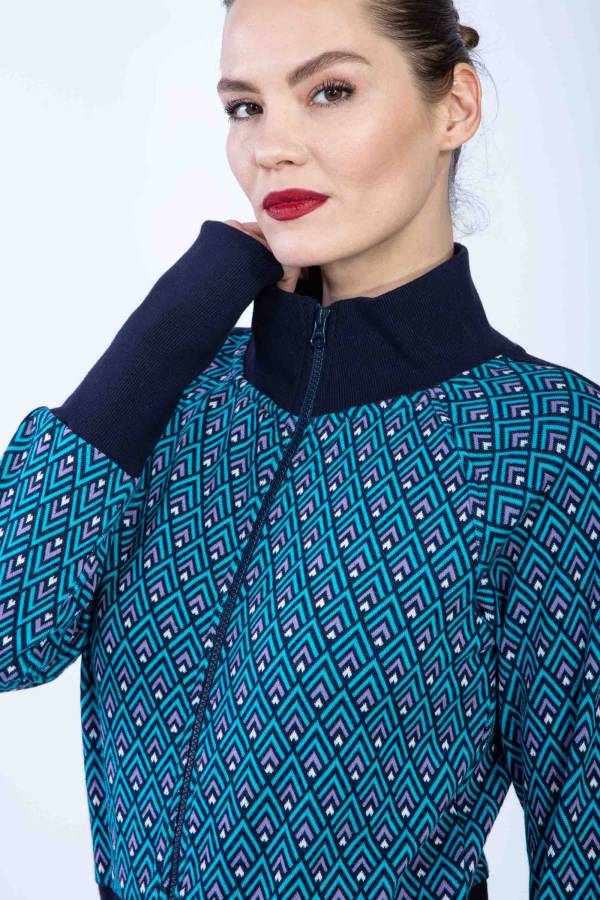 Jacke aus Bio Interlock Jacquard | Jolly