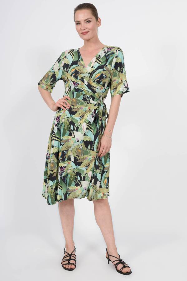 Abito a portafoglio Wilma in viscosa sostenibile