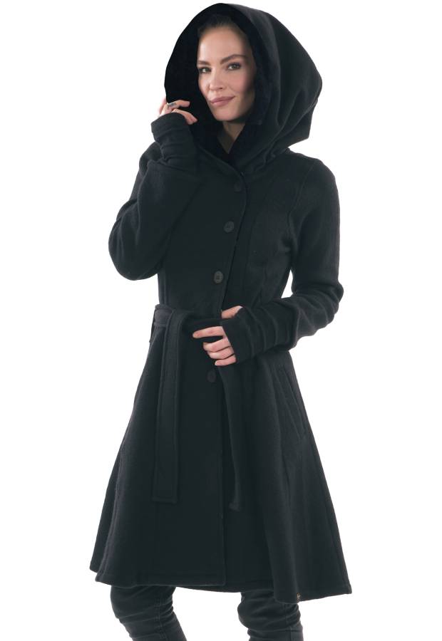 MERINO COAT MARA,HOOD LINED WITH ORGANIC COTTON