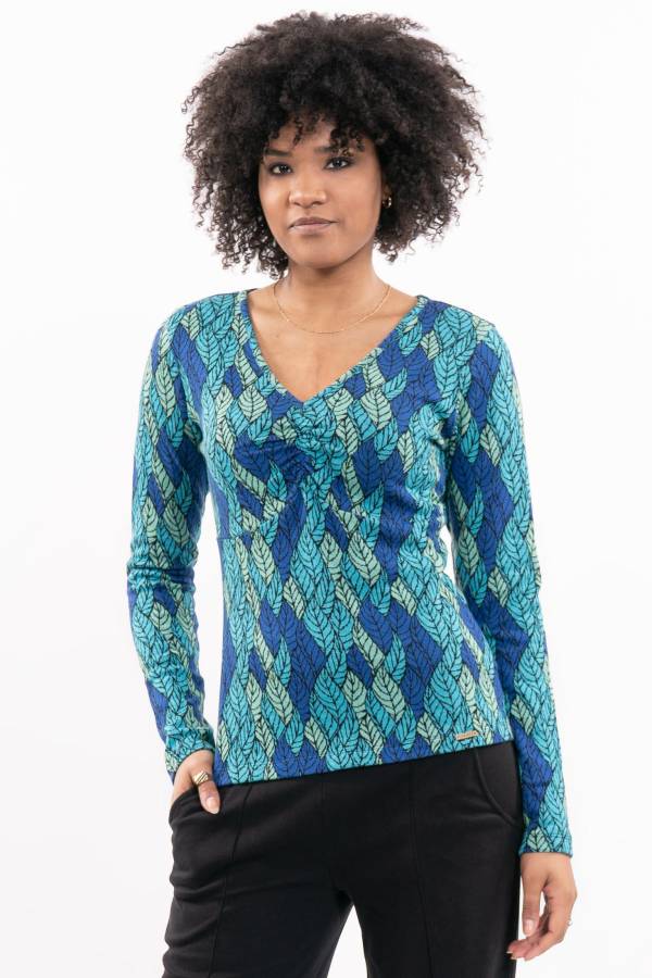 Langarmshirt Panga aus Bio Interlock Jacquard