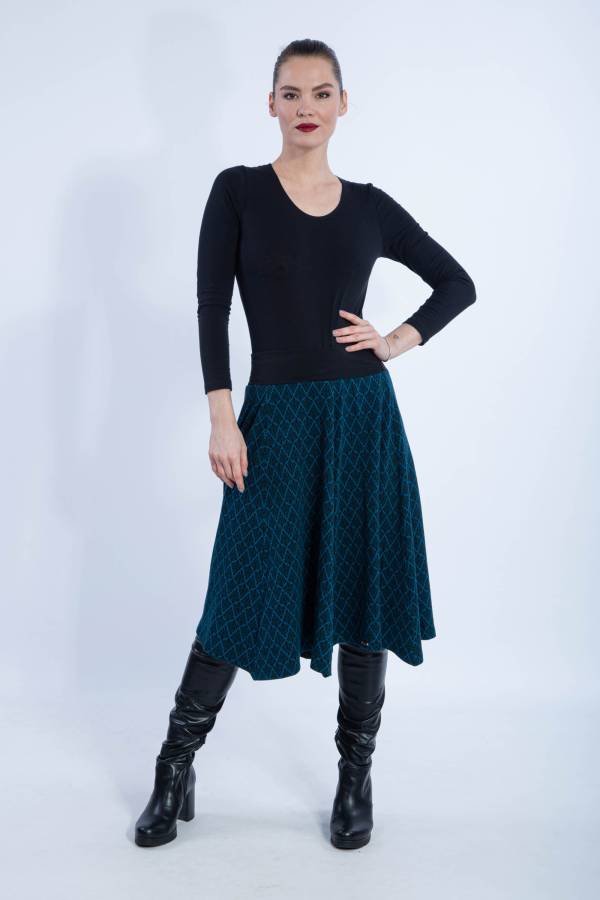Regina skirt made from organic GOTS interlock
