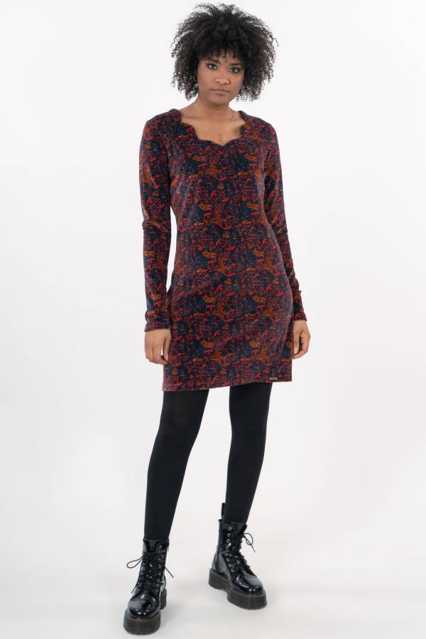 Abito Klara in velluto biologico GOTS