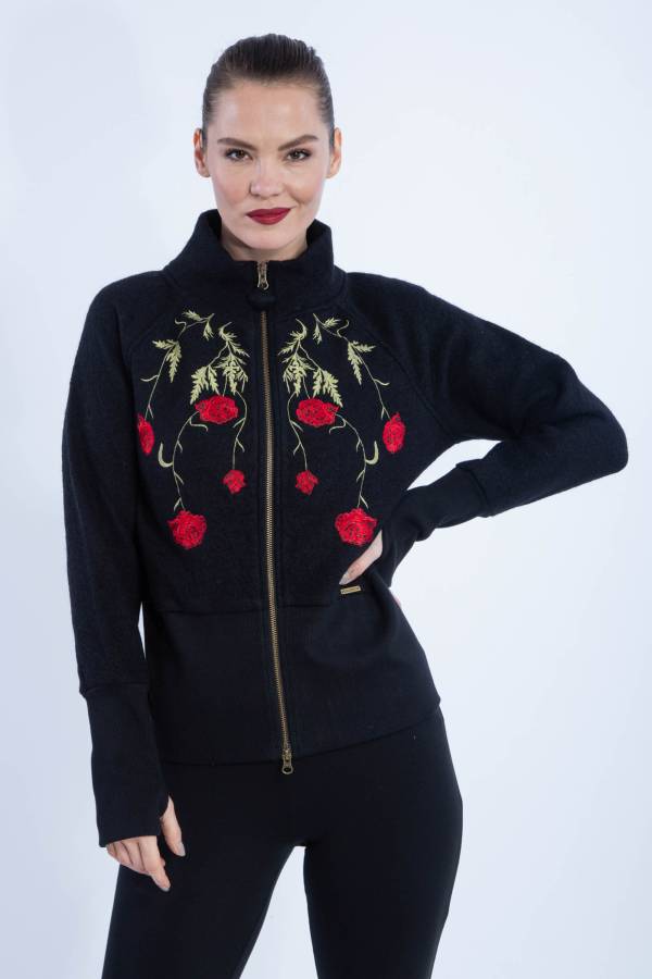 Jintana merino jacket with embroidery