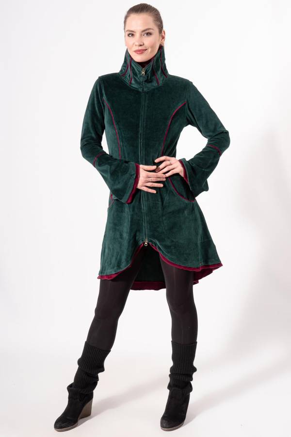 Mantel aus Bio Samt mit Königskragen | Cleopatra