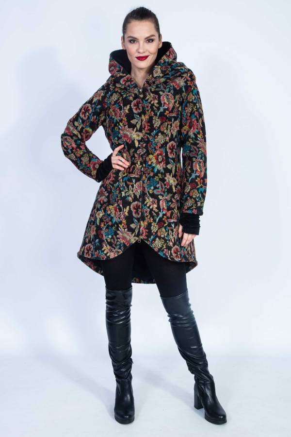 Mantel aus recyceltem Wolljacquard | Malia