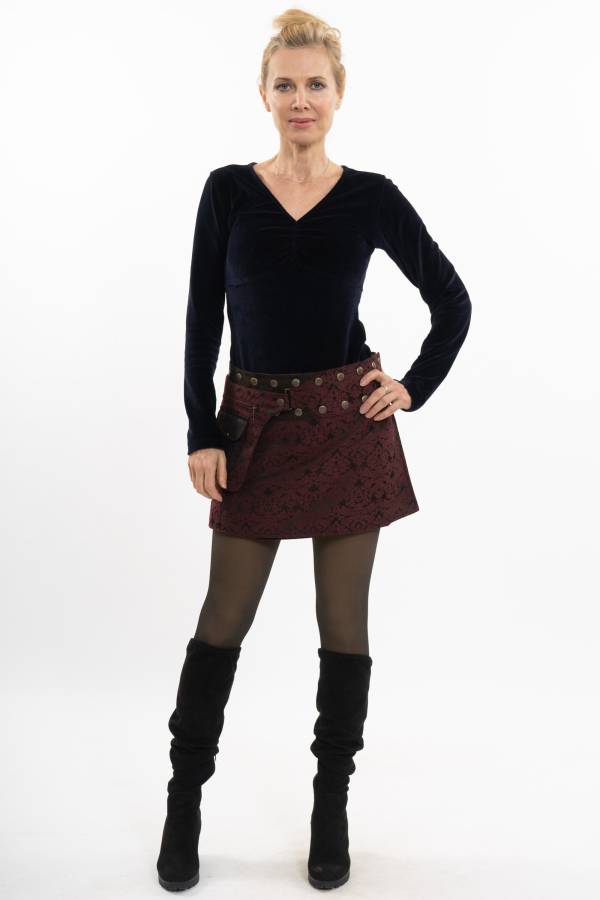 CLICK AND GO REVERSIBLE BROCADE SKIRT RICA