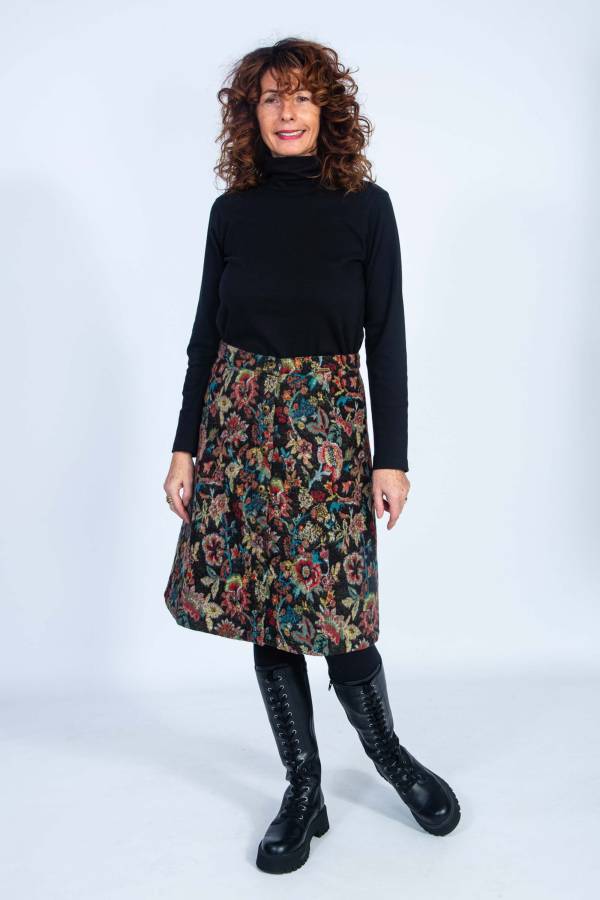 Romie skirt made from recycled wool jacquard