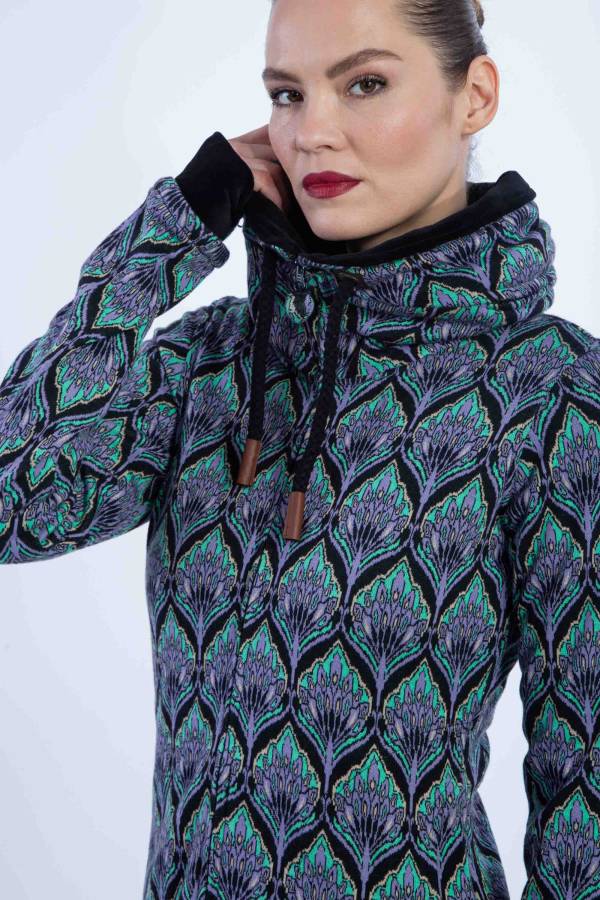 Jessy jacket in organic GOTS interlock jacquard