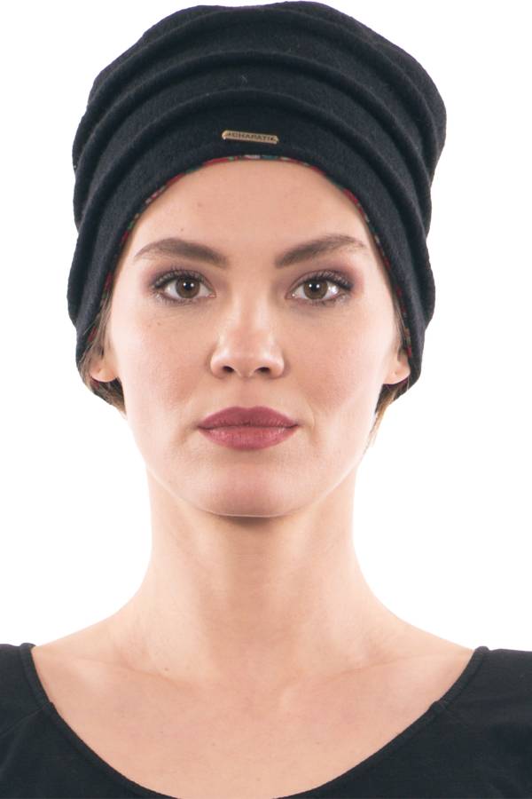 CAP FROM BIO GOTS PRINTED VELVET, REVERSIBLE