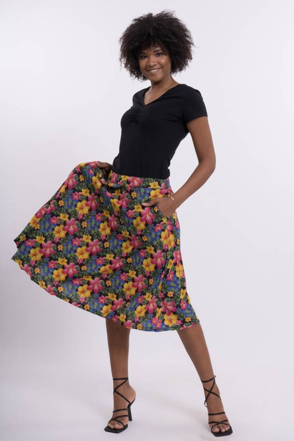 Gonna Rafaela in viscosa (Lenzing™ Ecovero™)