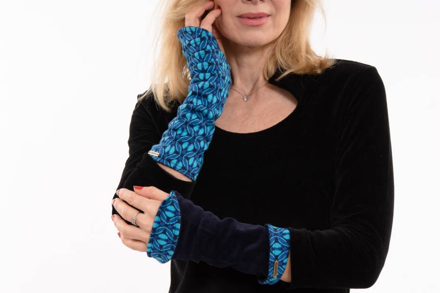 Stulpen aus Bio Interlock Jacquard wendbar