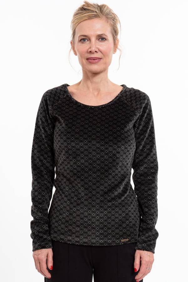 Langarmshirt Pia aus Bio Samt