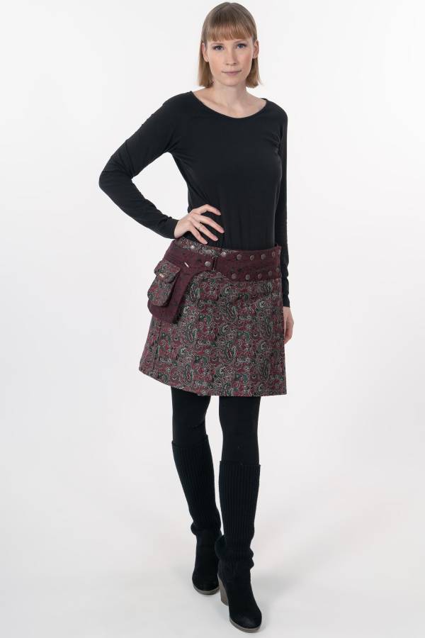 Gonna reversibile in broccato Rica